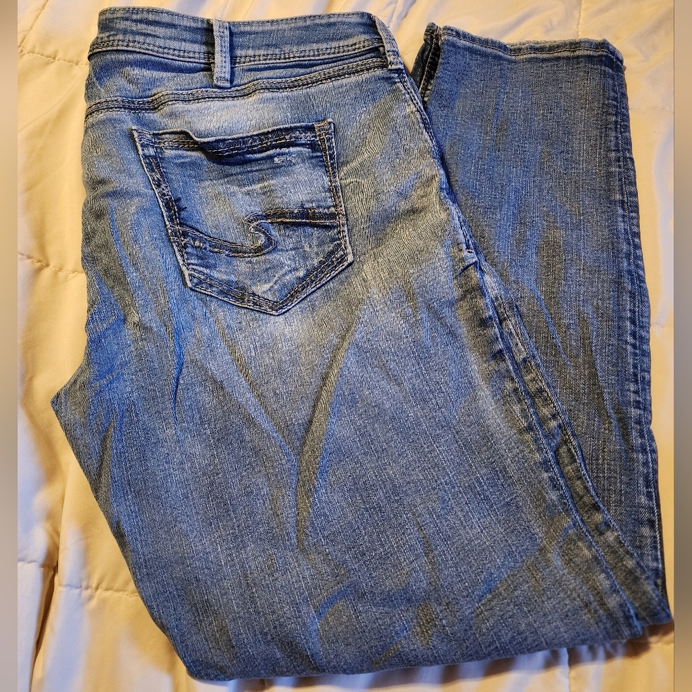 Silver Boyfriend Jeans
